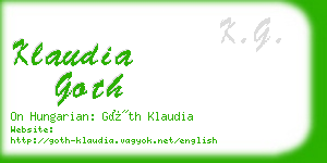 klaudia goth business card